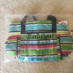 Thirty One preppy pop new day tote
